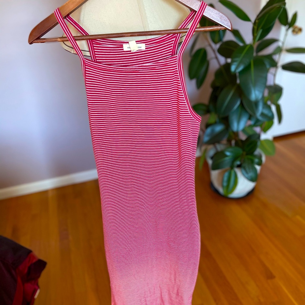 Silence + Noise Red Midi dress